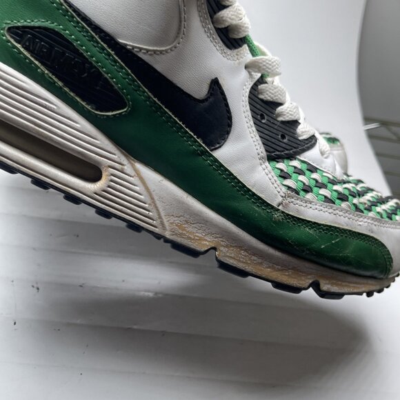 Y2K Nike Air Max 90 Premium White Black Pine Green 11 Men 313650-101 Read* - Picture 10 of 16